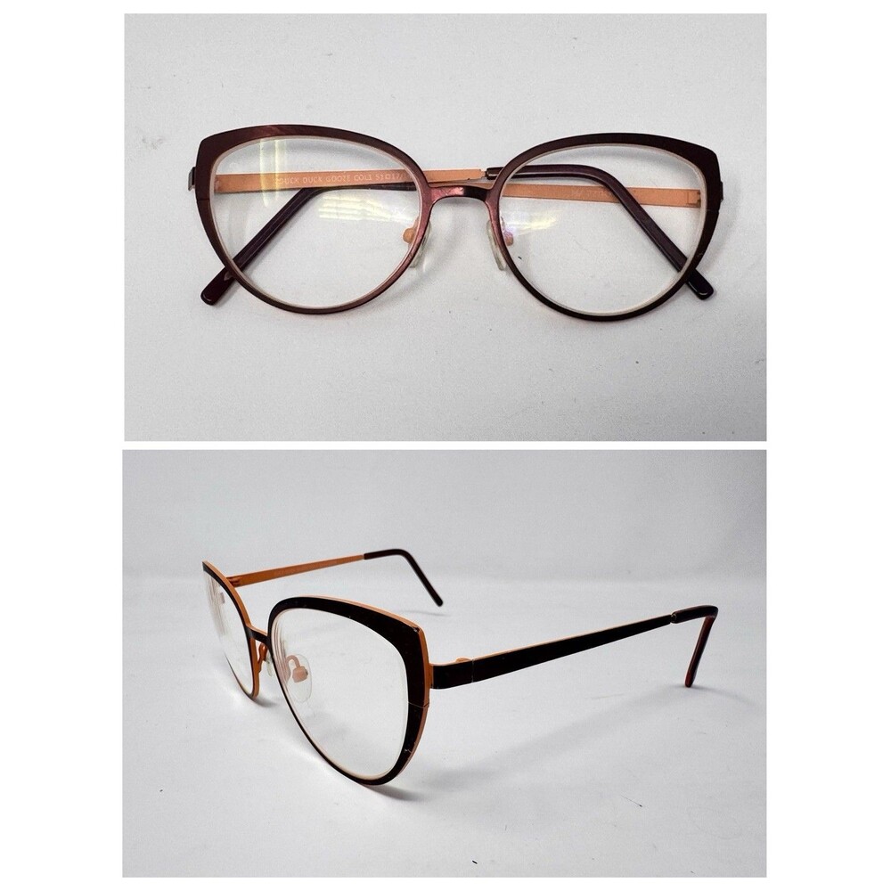 NW 77th Duck GOOZE Eyeglass Frames Only 51-17-140 Burgundy Orange
